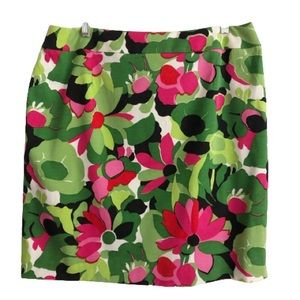 Talbots Floral Cotton A-Line Skirt 16P LNC